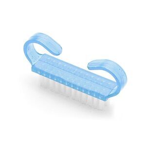 Durable Translucent Horn Blue Nail Brush for Cleaning Fingernails 2.44"x1.38"